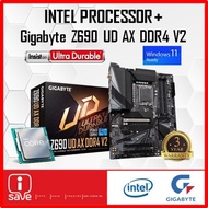 Gigabyte Z690 UD AX DDR4 V2 Z690 LGA1700 Motherboard + Intel 12TH GEN / 13TH GEN CORE I3 / I5 / I7 /