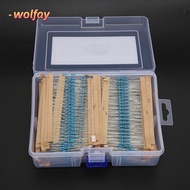 YOLANDA 2600PCS Metal Film Resistor, 1/4w 1 Ohm- Ohm Resistor, Parts 130 Values Metal Film Resistor 