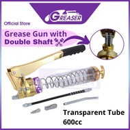 Greaser Transparent Grease Pump Double Shaft / Grease Gun / Pam Gris - 600cc