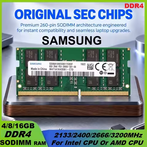 SAMSUNG DDR4 RAM 16GB 32GB 4GB 8GB 3200MHz 2133 2400 2666MHz Laptop Memory SODIMM PC4-25600 21300 19