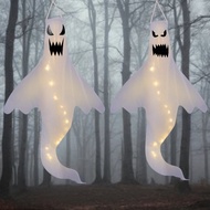 Halloween Decoration Ghost Hair Dryer Hanging Ghost Devil Easter LED Luminous Ghost Pendant Venue La
