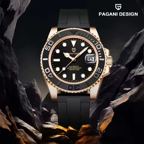 PAGANI DESIGN Automatic men's waterproof calendar mechanical watch stainless steel luminous sapphire