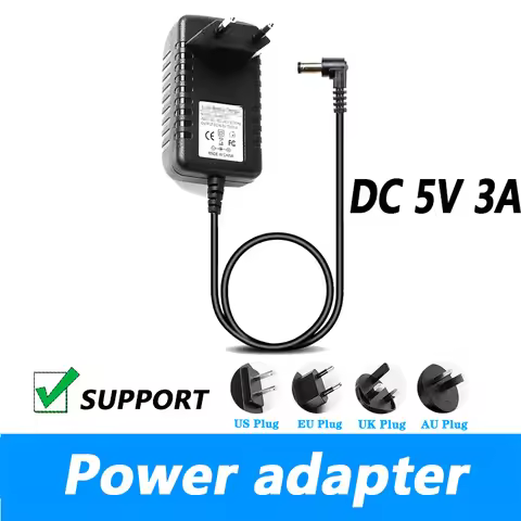 AC 100V-240V DC Power 5V 3A Power Adapter 5V 3000MA Router Video Recorder EU Plug US Plug 5.5*2.1MM