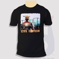 CIVIL ENGINEERING T-SHIRT CIVIL ENGINEERING ILLUSTRATION SHORT-SLEEVED T-SHIRT/