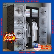 Flower black 12 Cube Black Diy Multipurpose Bedroom Wardrobe Cabinet Clothes Storage Organizer Almari Baju Rak Plastik