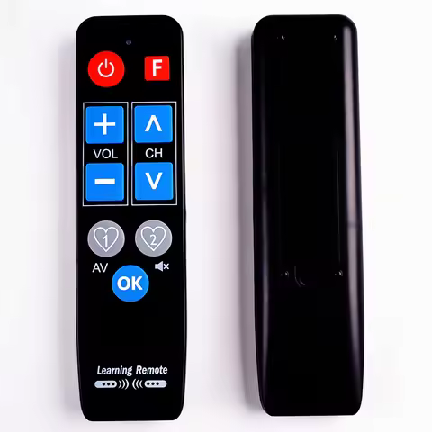 IR Learn Universal Remote Control for TV-BOX DVD STB VCR HIFI TV Heater , 9 Big buttons Learning Con