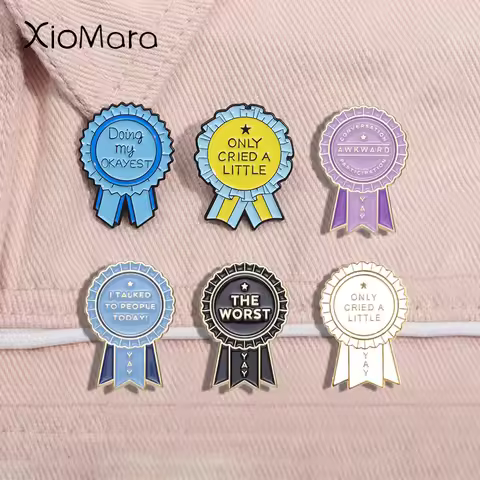 Only Cried A Little Enamel Pin Creative Funny Medal Doing My Okeyest Brooch Lapel Backpack Badge Jew