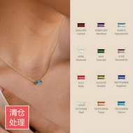 Style Ready Stock Birthstone Birthstone Zircon Necklace Monthstone Ladies High Color Preservation Ne