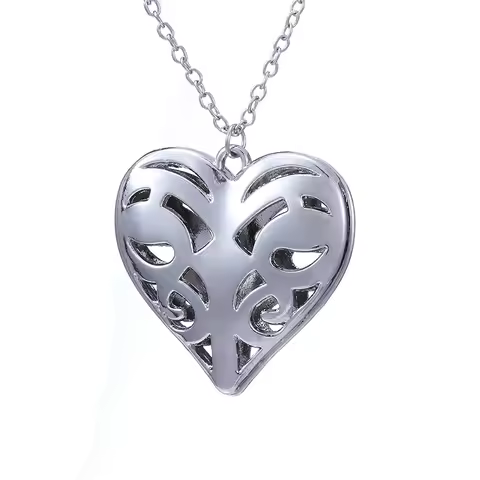 Hot The Vampire Diaries Necklace Originals Family Caroline Forbes Filigree Heart Locket Real Vervain