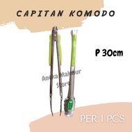 Capitan Gorengan Komodo 30cm Stainless Gagang Plastik - Jepitan Gorengan/Alat Capit Gorengan