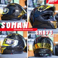 SOMAN รุ่น SM973 หมวกกันน็อคเต็มใบ สปอร์ต น้ำหนักเบา รุ่นใหม่ล่าสุด 2025 (ไม่มีของแถม)