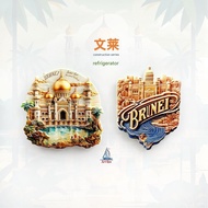 【Shipment within 24 hours‌】 Brunei Landmark Fridge Magnet Premium Souvenir Gift Designer 3D Cute Fri