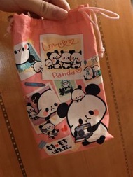 Mochi Mochi Panda 粉紅色束口袋