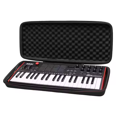 EVA Hard Case for Akai Professional MPK Mini Plus MIDI Controller Protective Carrying Storage Bag(on