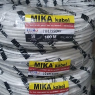 Kabel Listrik(Serabut) MIKA NYMHY 2X0,75 (100 M) Putih