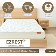 🇸🇬 EZREST SG Local Brand🇸🇬  25cm (10”) Pocket Spring Mattress | Cooling Comfort | Pocket Spring Supp