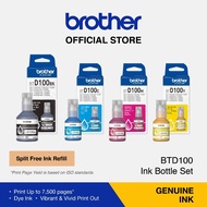 ORIGINAL Brother BTD100BK/BTD100C/BTD100M/BTD100Y Genuine Ink Cartridge