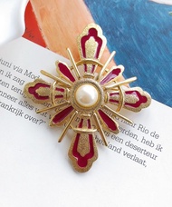 Vintage Jewelry 西洋古董飾品 MONET  馬爾他 十字 別針