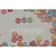 Alphabet Beads Bright Colorful Flat Chalk Alphabet Beads/