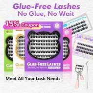 GENIELASH Glue Free False Eyelash Self-Adhesive Eyelash No Glue Eyelash Lash for Beginner