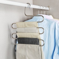 Multi Use Pants Trousers Hanging Clothes Hanger 5 Layers Room Space Saver Home