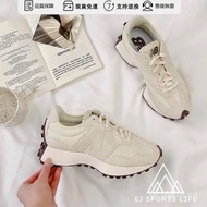 Ready Stock NEW BALANCE 327 Sea Salt White Hombres Mujeres Retro Jogging Zapatos WS327FB WS327SA