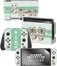 Controller Gear Aunthentic &amp; Officially Licensed Animal Crossing: New Horizon - "Tom Nook &amp; Friends" Nintendo Switch Skin Bundle