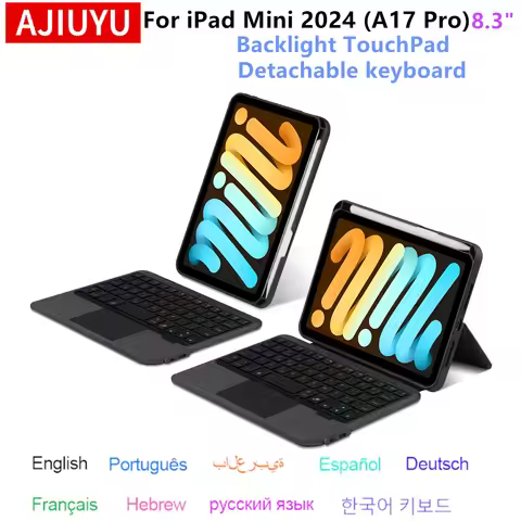 Magic Backlight Keyboard for iPad Mini 7 Case for iPad Mini 2024 A17 Pro 8.3 inch Stand Cover Smart 