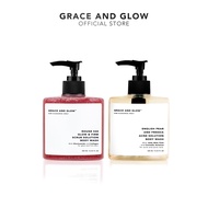 BUNDLE 2 PCS BODY WASH | Sabun Mandi Cair | Grace and Glow English Pear and Freesia Anti Acne Solution + Rouge 540 Glow &amp; Firm Scrub Solution