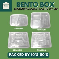 Microwaveable Plastic Bento Box with Lid [ 2 / 3 / 4 Division ] 10-50pcs/order I IBOX