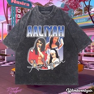 AALIYAH HOT LIKE FIRE WASHING VINTAGE TEE (OVERSIZE WASHED T-SHIRT)