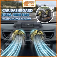 Car Strong Dual Fan Air Conditioning Double Booster Cooler 360° Desktop USB Mini Fan For Car Van Tru