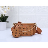 2024 MCM_New female bag sling bag handbag women rhombus small fragrance chain shoulder bag beg Tangan Wanita 16