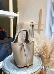 hermes. Picotin 大象灰金18
