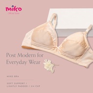 Miko Bra N77530 - Nylon Lace Bra/ Soft Support/ lightly Padded/ 3/4 Cup