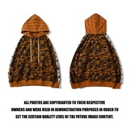 BAPE เสื้อฮู้ดลายพรางฉลาม เสื้อฮู้ดดี้แฟชั่นญี่ปุ่น คลาสสิค ฮู้ดพิมพ์ลายแขนยาว ผ้าฝ้ายคุณภาพสูง คุณภ