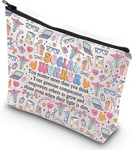 G2TUP Social Worker Gift for Women Social Worker Career Job Appreciation Travel Makeup Bag You Matte