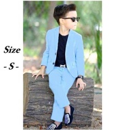 Jas Anak Laki Laki Baju Setelan Blazer Pesta Anak Cowok 3 - 10 Tahun Set 2in1 Pabelio
