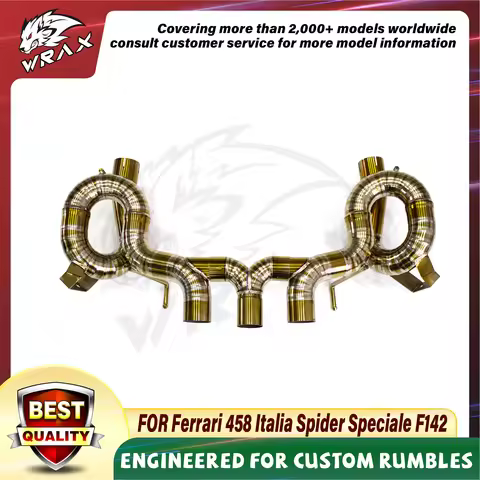 Titanium Exhaust for Ferrari 458 Italia Spider Speciale F142 Non-Valved Catback Power Release Race-I