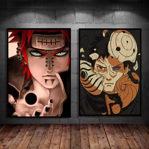 Naruto Pain Uchiha Obito Art Print Anime Themed Canvas Painting Unique Wall Decor for Anime Fans Pre
