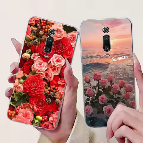 For Xiaomi Mi 9T Case Fashion Flower Shockproof Cover For Xiaomi Mi 9T Pro Redmi K20 Funda For Redmi