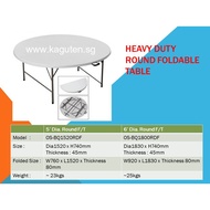 [KAGUTEN] 5ft. / 6ft. ROUND Briefcase Foldable Table, Round Folding Table, HDPE Table, Folding Table, FREE DELIVER