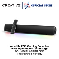 CREATIVE SOUND BLASTER GS5 VERSATILE RGB GAMING SOUNDBAR WITH SUPERWIDE TECHNOLOGY
