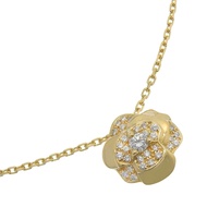 香奈兒山茶花項鍊，18K黃金鑲鑽，花朵造型，約5.7克，女士款 [二手]