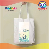 Young Woo Whale Retro Bag Zipper Totebag Aesthetic Vintage Aesthetic Vintage Tote Bag Anime Japan Kp