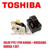 Relay PTC Overload Kulkas TOSHIBA 1 Pintu