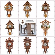 Y7RAN7 Forest Tower Wood Pendulum Vintage Clocks Silent Vintage Cuckoo Wall Clock Art Craft Wooden Wall Decor