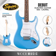 Squier Debut Series Stratocaster Electric Guitar, Laurel FB, California Blue