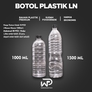 (10 Pcs) LN Plastic Drinking Bottles + 1 Liter 1.5 Liter Cap | Drinking Bottle | Mineral Plastic Bot