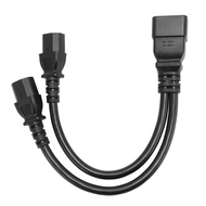 Myhome-sg IEC320 C20 to Dual C13 Splitter Power Cord Male Female Y Converter Adapter Cable 12.6in